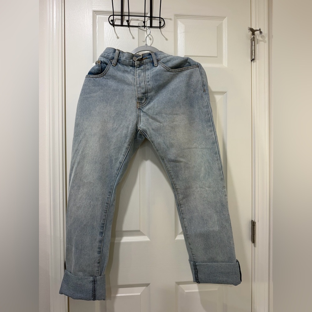 MNML Light Wash Straight Jeans